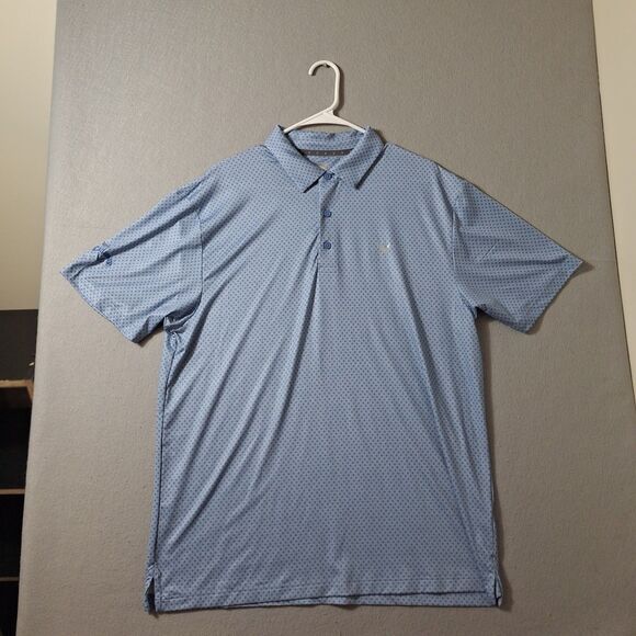 Callaway Opti Dry  Polo Shirt Men’s L Blue Geometric Golf Performance Clubhouse - Picture 1 of 8